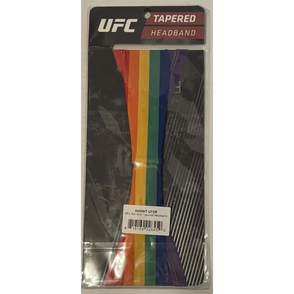 UFC Tapered Headband Rainbow NEW NIP